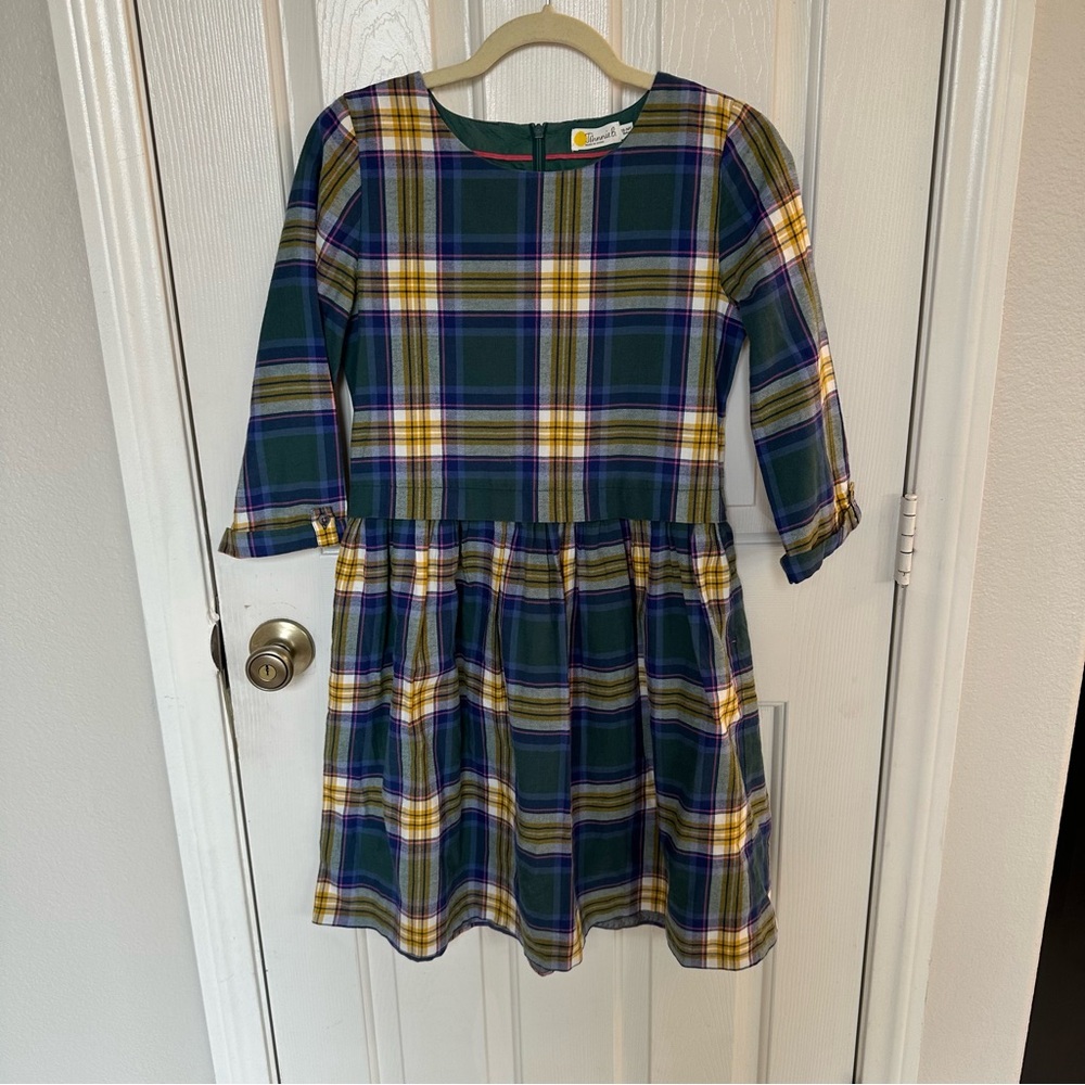 Johnnie B Girls' Plaid Long Sleeve Dress Size 13/14y Fall Autumn Winter EUC